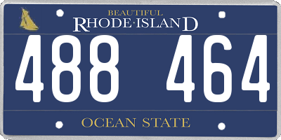 RI license plate 488464