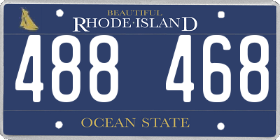 RI license plate 488468