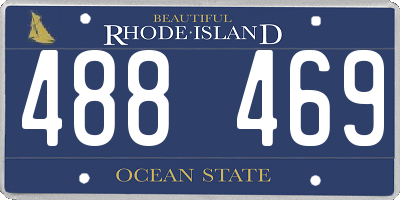 RI license plate 488469