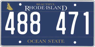 RI license plate 488471