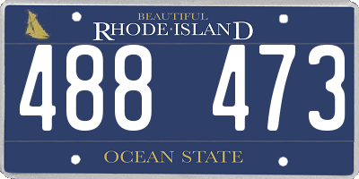 RI license plate 488473