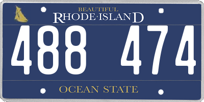 RI license plate 488474