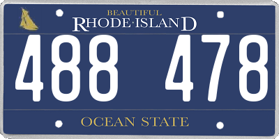 RI license plate 488478