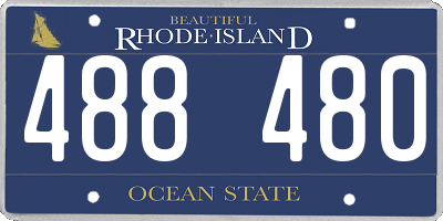 RI license plate 488480