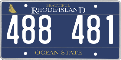 RI license plate 488481