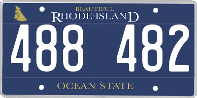 RI license plate 488482