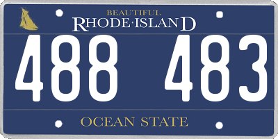 RI license plate 488483