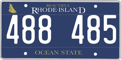 RI license plate 488485