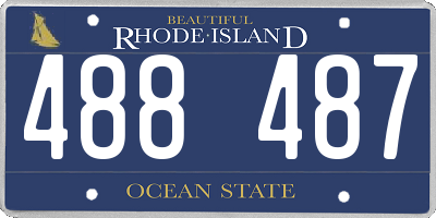 RI license plate 488487