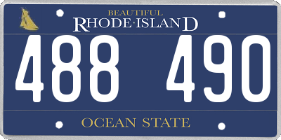 RI license plate 488490