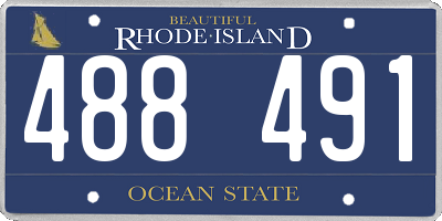 RI license plate 488491