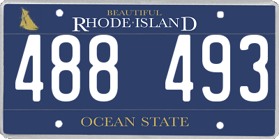 RI license plate 488493
