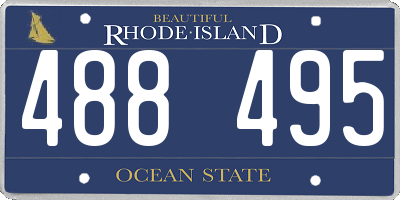 RI license plate 488495