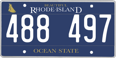 RI license plate 488497