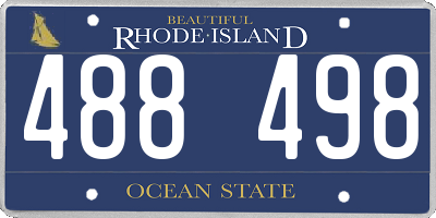 RI license plate 488498
