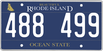 RI license plate 488499