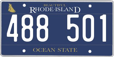 RI license plate 488501
