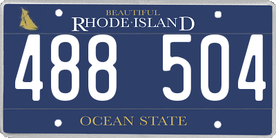 RI license plate 488504