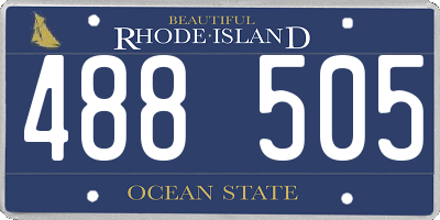 RI license plate 488505
