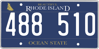 RI license plate 488510