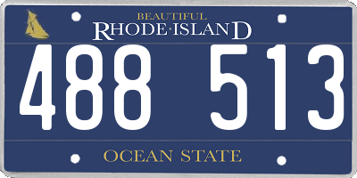 RI license plate 488513