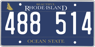 RI license plate 488514
