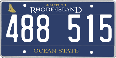 RI license plate 488515