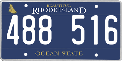 RI license plate 488516