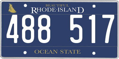 RI license plate 488517