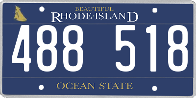 RI license plate 488518