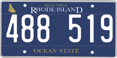RI license plate 488519