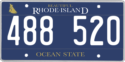 RI license plate 488520