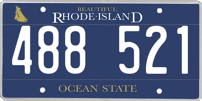 RI license plate 488521