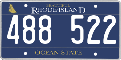 RI license plate 488522