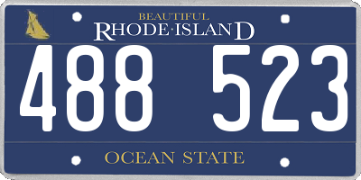 RI license plate 488523