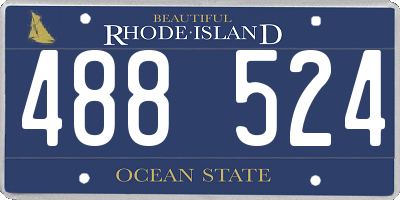RI license plate 488524