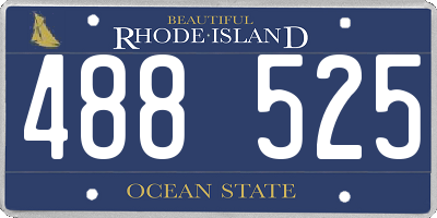 RI license plate 488525