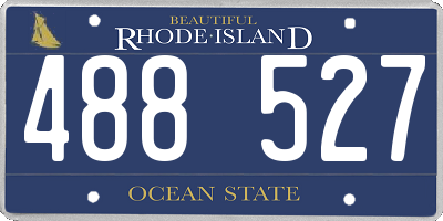 RI license plate 488527