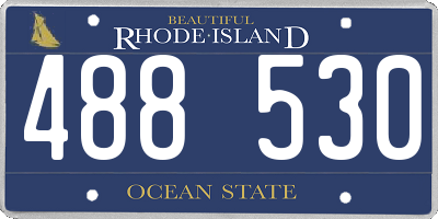 RI license plate 488530