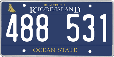 RI license plate 488531