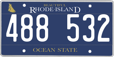 RI license plate 488532