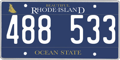 RI license plate 488533