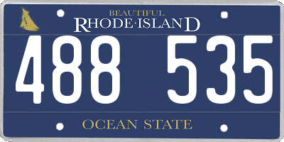 RI license plate 488535
