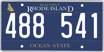 RI license plate 488541