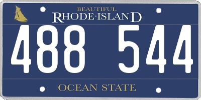 RI license plate 488544