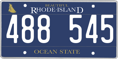 RI license plate 488545