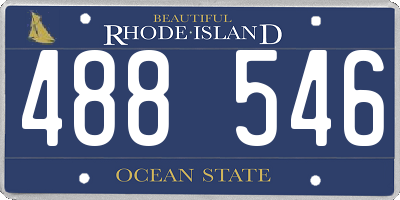 RI license plate 488546