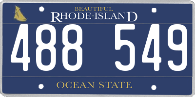 RI license plate 488549