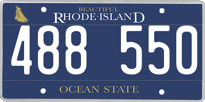 RI license plate 488550