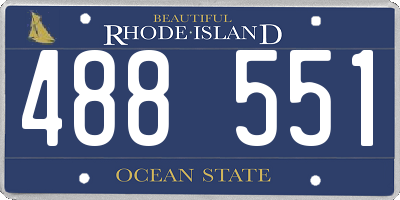 RI license plate 488551